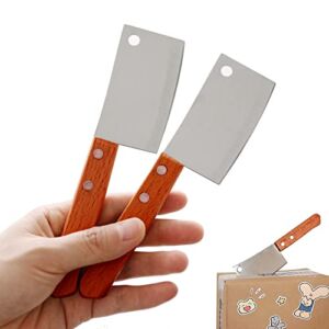 Ruksifg Mini Kitchen Knife Set 2pcs Package Box Cutter Mini Fruit Knife for Home Kitchen Cheese Knife