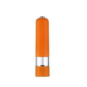 Pepper Grinder Mill Household Electric Pepper Grinder Freshly Ground Black Pepper Battery Powered Adjustable Thickness Fits in Home,Kitchen,Barbecue (Color : Orange)