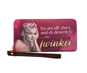 Midsouth Products Norma Jeane as Marilyn Wallet with Zipper – Twinkle, Multicolored