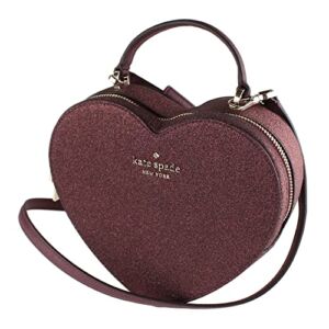 Kate Spade Love Shack Small Heart Deep Nova Glitter Fabric Crossbody Bag Handbag