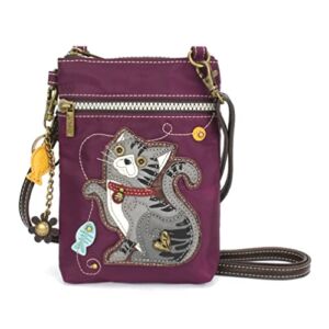 CHALA CV-Venture Cellphone Xbody – Gray Tabby Cat – purple
