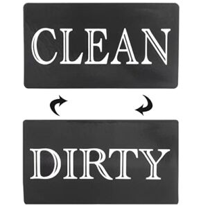2 Pack Black Clean and Dirty Af Magnet，Dishwasher Magnet Clean Dirty Sign Indicator，Reversible Dish Washer Sign, Double Sided Strong Kitchen Flip Indicator，Apartment Must Haves Kitchen Necessities