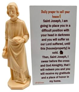 St Joseph Home Seller Kit with Magnetic Holy Card for Fridge Daily Novena Prayer Magnet with Saint Statue and Instructions