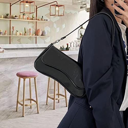 YDSIII Black Shoulder Bag Retro Classic Soft Skin Tote Handbag Top Bags with Zipper Closure for Women Clutch Handbag Small Wallet for Women | The Storepaperoomates Retail Market - Fast Affordable Shopping