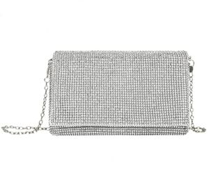YDEVERLIN Rhinestone Clutch Purses for Women Glitter Evening Bag with Chain Strap Bling Crossbody Bag