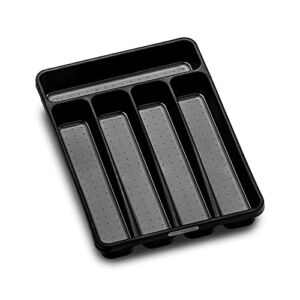 Madesmart Antimicrobial Classic Mini Silverware Tray, Soft Grip, Non-Slip Kitchen Drawer Organizer, 5 Compartments, Multi-Purpose Home