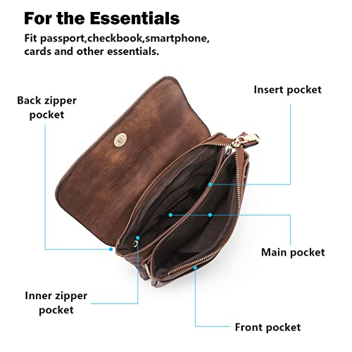 CHOLISS Leather Small Crossbody Bag Purses for Women,Cell Phone Crossbody Wallet Detachable Strap | The Storepaperoomates Retail Market - Fast Affordable Shopping