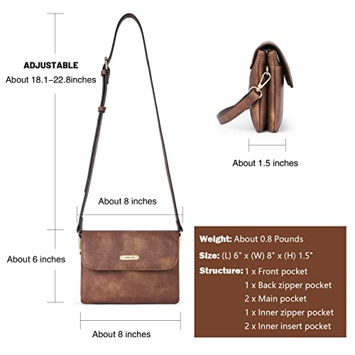 CHOLISS Leather Small Crossbody Bag Purses for Women,Cell Phone Crossbody Wallet Detachable Strap | The Storepaperoomates Retail Market - Fast Affordable Shopping