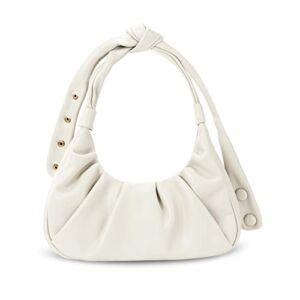 Milan Chiva Ruched Crossbody Bags Trendy Cloud Shoulder Bag Chic Pouch Clutch Purse with DIY Strap MC-1010BG