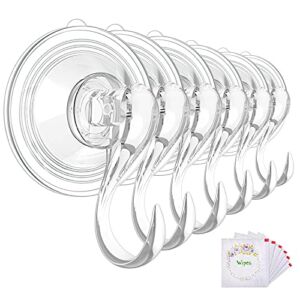 VIS’V Wreath Hanger, Large Clear Heavy Duty Suction Cup Wreath Hooks with Wipes 22 LB Removable Strong Window Glass Door Suction Cup Wreath Holder for Halloween Christmas Wreath Decorations – 6 Pcs
