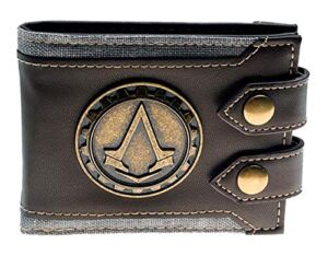 Creed of Assassin Style Super Hero Design Famous Gaming PU Leather Unisex Wallet With Metal Badge (Style 3)