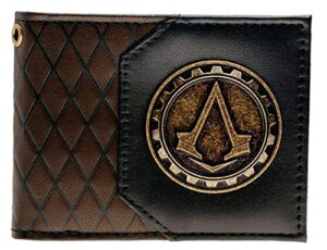 Creed of Assassin Style Super Hero Design Famous Gaming PU Leather Unisex Wallet With Metal Badge (Style 7)