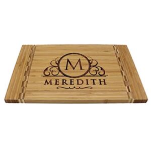 Deluxe Custom Engraved Wood Bamboo Cutting Board for Housewarming, New Home, Mom, Chef, Kitchen (Medium Rectangle 15″ X 10″)