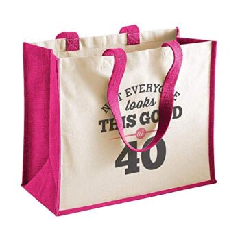 40th Birthday Keepsake Funny Gift Bag for Women 40 Novelty Ladies Female Shopping Present Tote Idea Forty | The Storepaperoomates Retail Market - Fast Affordable Shopping