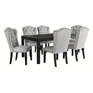 Signature Design by Ashley Jeanette Modern Rectangular Distressed Dining Table ONLY, Seats up to 6, Black