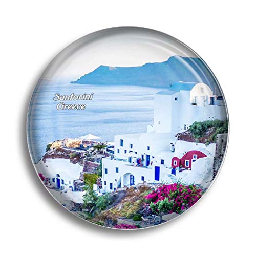 Fridge Magnet Greece Oia Santorini Glass Magnets for Refrigerator Souvenirs Cute Crystal Magnet Decor for Whiteboard Office Home Gift | The Storepaperoomates Retail Market - Fast Affordable Shopping