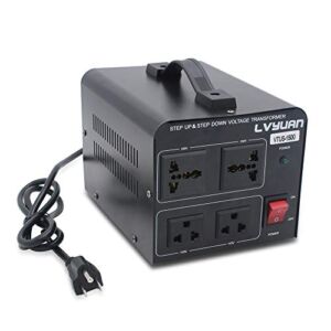 Cantonape Voltage Transformer Converter 1500 Watt Step Up/Down Convert from 110-120 Volt to 220-240 Volt and from 220-240 Volt to 110-120 Volt with 2 US Outlets, 2 Universal Outlets