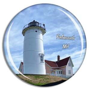 Fridge Magnet Falmouth Nobska Point Lighthouse Massachusetts USA Travel Souvenir Collection for Gift Home Decoration Office Whiteboard