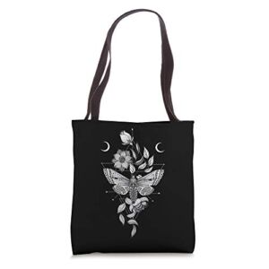 Death Moth Dark Goth Girl Gift Gothic Witch Occult Wiccan Tote Bag