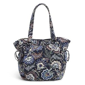 Vera Bradley Women’s Cotton Glenna Satchel Purse Handbag, Java Navy Camo – Recycled Cotton, One Size US