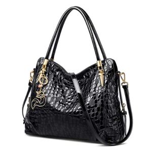 LAORENTOU Women Genuine Leather Handbag for Women Tote Purse Top Handle Satchel Shoulder Bag