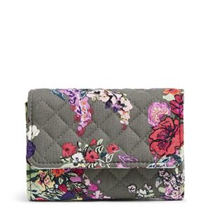 Vera Bradley womens Cotton Riley Compact With Rfid Protection Wallet, Hope Blooms – Recycled Cotton, One Size US