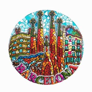Mosaic Sagrada Familia Cathedral Barcelona Spain Fridge Magnet Travel Souvenir Gift Collection,Home & Kitchen Decoration Magnetic Sticker