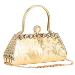 molshine Medium Vintage Evening Handbag,Mosaic Rhinestone Shoulder Bag,Classic Fashion Totes,Party Clutch Purse for Women Girl Home Travel Shopping Wedding Outdoor