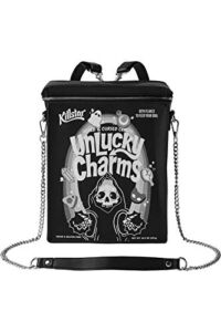 Killstar Unlucky Charms Cereal Grim Reaper Punk Gothic Backpack Purse KSRA001618 Medium