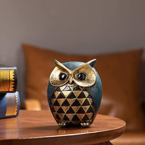 Leekung Owl Statue Home Decor,Owl Figurines for Bookshelf Bedroom Living Room Office TV Stand Decorations,Owl décor Animal Sculptures Gift for Birds Lovers