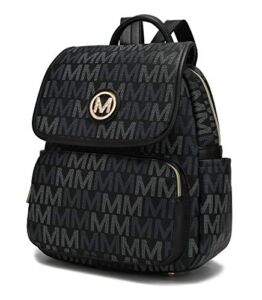 MKF Backpack Purse for Women & Teen Girls – PU Leather Top-Handle Ladies Fashion Travel Pocketbook Bag – Daypack Black