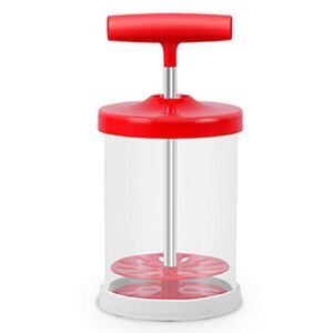 Manual Professional Whipping Cream Dispenser – Handheld DIY Whipped Cream Dispenser – Perfect Cream Whipper Maker for Gift,Lid,15-Ounce Capacity (450ml) (Red)