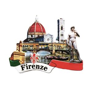 Florence Italy 3D Refrigerator Magnet Tourist Travel Souvenirs Handmade Resin Craft Magnetic Stickers Home Kitchen Decoration Firenze Fridge Magnet Collection Gift