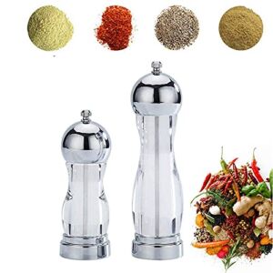 Zeerkeers Salt and Pepper Grinder Manual Spice Mill with Ceramic Blades and Adjustable Coarseness for Home, Kitchen, Barbecue, Party (Trumpet)