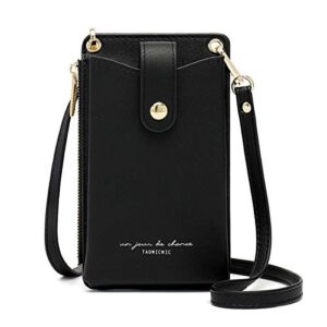 Womens Cellphone Crossbody Bag Small Light Leather Shoulder Purse Handbag Card Wallet Lanyard Case Girls Satchel Pouch