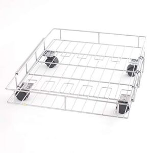 Expandable Rolling Metal Storage Basket – Home and Kitchen Storage Solution