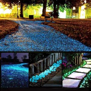 chic style 4.8Lbs 1000Pcs Glow in The Dark Stones Pebbles Blue