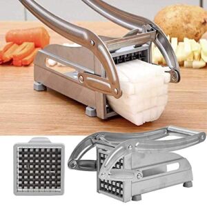 Manual French Fry Cutter, Stainless Steel Potato Chip Cut Slicer Vegetable Shredder Machine Professional Slicers for Home Kitchen Baking