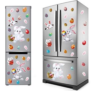 Halloween Refrigerator Magnets, Holiday Refrigerator Magnets Egg Bunny Fridge Magnet Holiday Xmas Halloween Easter Decorations for Metal Door, Kitchen, Garage, Office (Easter Style,2 Sets)