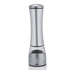 Stainless Steel Manual Pepper Grinder Salt Mill Black Pepper Grinding Tools with Visible Window Design for Home Hotel Kitchen Use