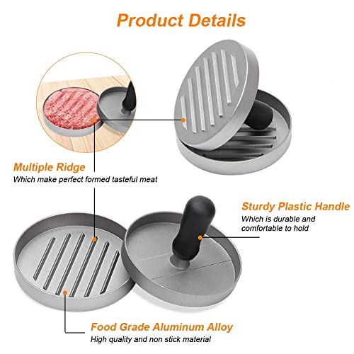 Wiwaplex Hamburger Press Patty Maker Set Non-Stick Meat Patty Presser Handle Patty Burger Maker Mold with 100 Wax Patty Paper Sheets for Home & Kitchen | The Storepaperoomates Retail Market - Fast Affordable Shopping