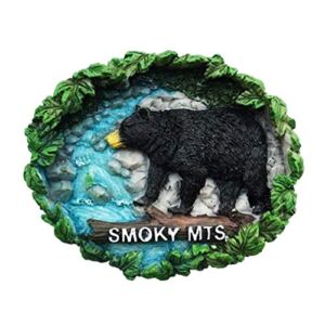 Great Smoky Mountains National Park Tennessee USA Fridge Magnets Funny 3D Resin Magnet for Refrigerator Travel Souvenir Gifts Home Kitchen Decoration Strong Magnets Sticker Crafts