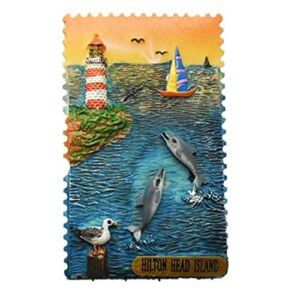 Hilton Head Island Fridge Magnets Funny 3D Resin Magnet for Refrigerator Travel Souvenir Gifts Home Kitchen Decoration Strong Magnets Sticker Crafts
