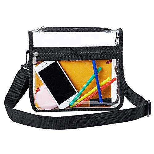 Clear Crossbody Purse Bag – Stadium Approved, Gym Clear Shoulder Tote Bag with Front Pocket and Adjustable Strap for Women, Men… | The Storepaperoomates Retail Market - Fast Affordable Shopping