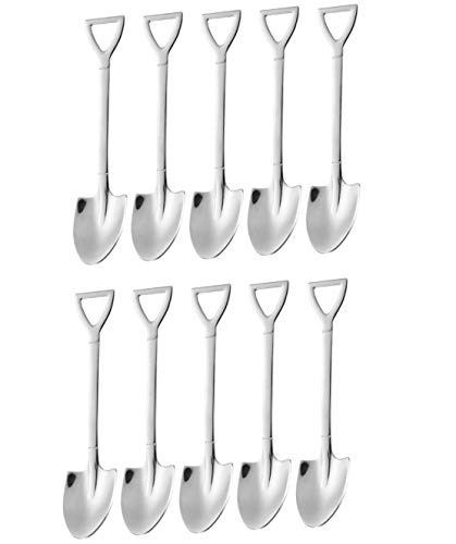 10 Pack Dessert Spoon 6 inch Shovel Shape Stainless Steel Spoons Ice Cream Fruit Spoon for Home Kitchen or Restaurant | The Storepaperoomates Retail Market - Fast Affordable Shopping