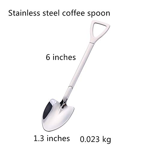 10 Pack Dessert Spoon 6 inch Shovel Shape Stainless Steel Spoons Ice Cream Fruit Spoon for Home Kitchen or Restaurant | The Storepaperoomates Retail Market - Fast Affordable Shopping