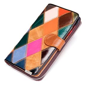 Women’s Elegant Wallet RFID Blocking Phone Clutch Wallets Large Capacity Credit Card Holder Multicolor and Zip Around