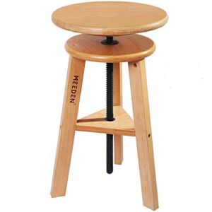MEEDEN Wooden Drafting Stool with Adjustable Height,Artist Stool,Wood Bar Stool,Kitchen Stool,Office Studio Stool, Perfect for Artists Studio,Home Use,Kitchen,Bars