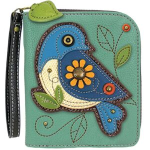 Chala Blue Bird Zip-Around Wristlet Wallet – Bird Lover Bird Accessories