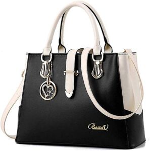 Purses and Handbags for Women Tote Shoulder Crossbody Bags with Long Strap Detachable Black Medium